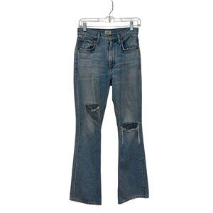 Citizens Of Humanity Blue Denim Light Wash Distressed Flare Jeans Women's Size 2